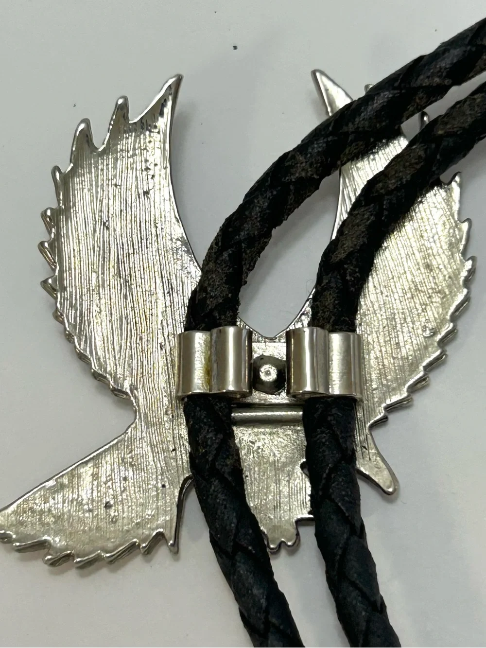Lot of 2 Western Bolo Tie Eagle with Blue and Red Inlay & Thunderbird